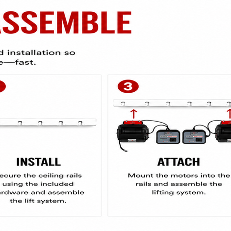 Dura-Lift Elevate Multi-Purpose Lifter | Dual-Motor Electric Ceiling Lift | App-Controlled | 200 lb Capacity