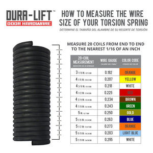 DURA-LIFT Black E-Coat Spring .207 x 2 x 23 (Both - Yellow, Left & Right Wound)