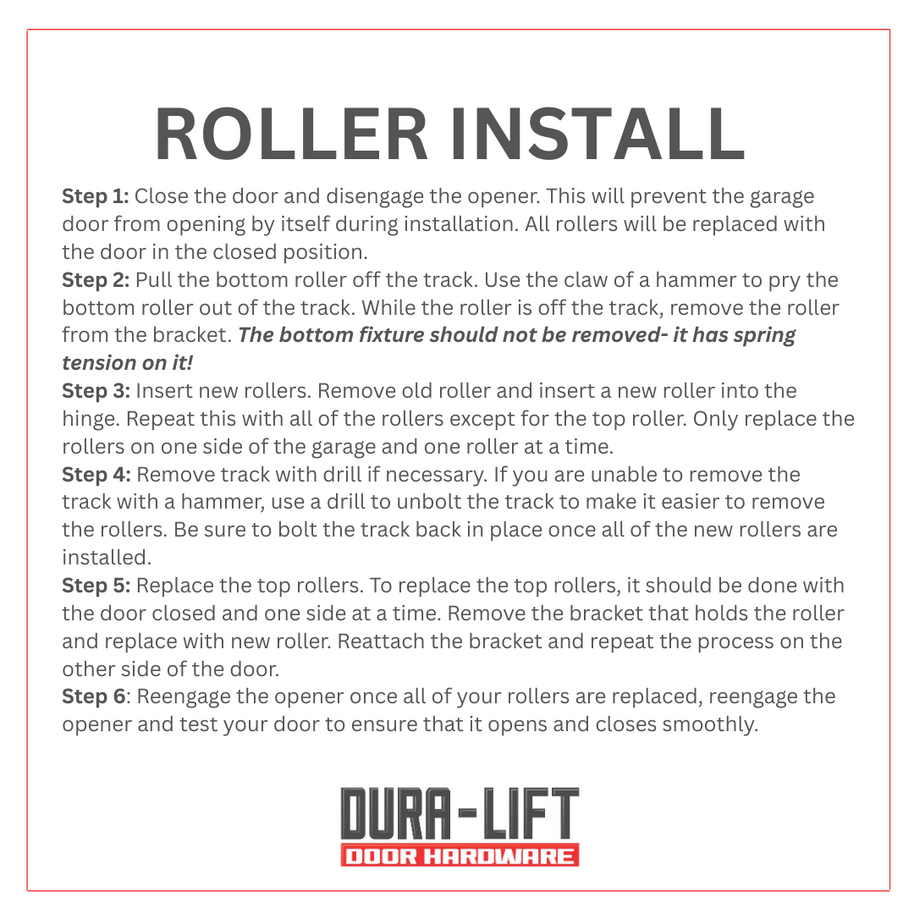 DURA-LIFT Ultra-Life Max 2 in. Nylon Garage Door Roller w/ Sealed 6200ZZ Bearing & 4-in. Stem
