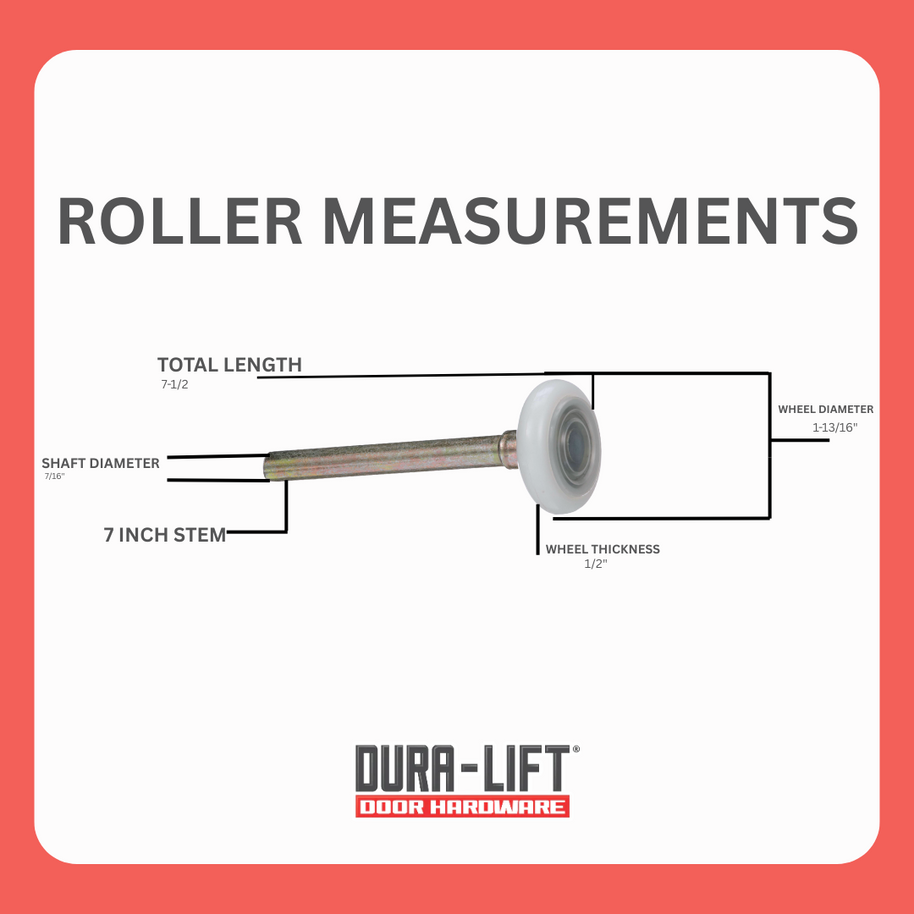 DURA-LIFT Ultra-Life Max 2 in. Nylon Garage Door Roller w/ Sealed 6200ZZ Bearing & 7-in. Stem (10-Pack)-DLMR6200ZZ7