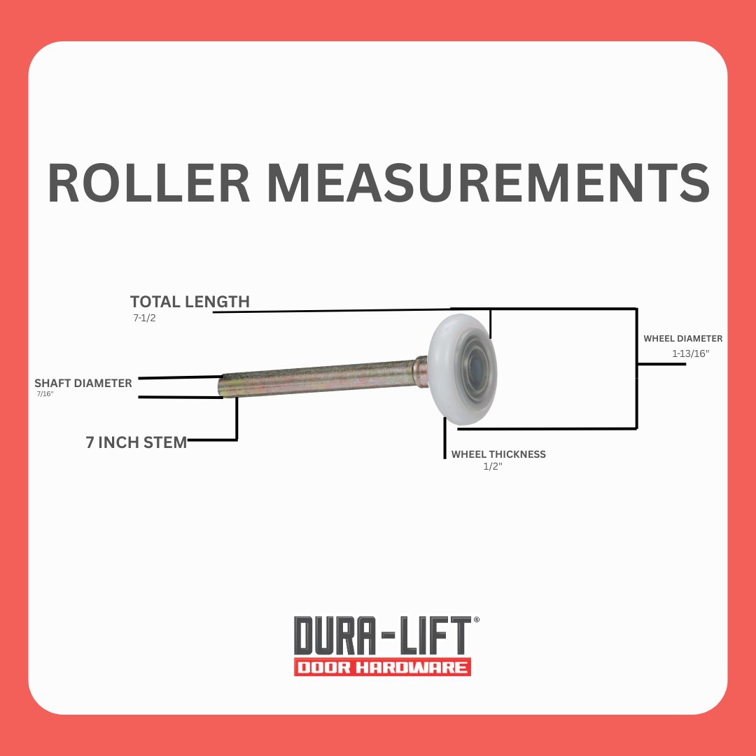 DURA-LIFT Ultra-Life Max 2 in. Nylon Garage Door Roller w/ Sealed 6200ZZ Bearing & 7-in. Stem (10-Pack)-DLMR6200ZZ7