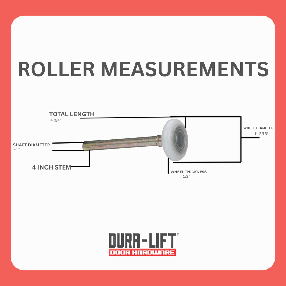 DURA-LIFT Ultra-Life Max 2 in. Nylon Garage Door Roller w/ Sealed 6200ZZ Bearing & 4-in. Stem
