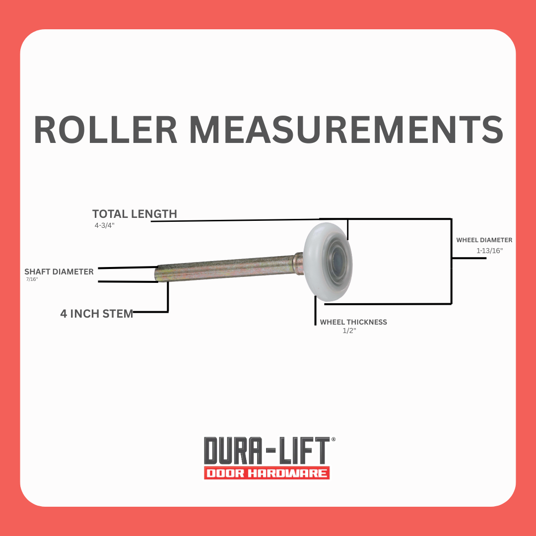 DURA-LIFT Ultra-Life Max 2 in. Nylon Garage Door Roller w/ Sealed 6200ZZ Bearing & 4-in. Stem