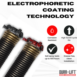 DURA-LIFT Black E-coat Spring .250 x 2 x 35 (Both Left & Right Wound)