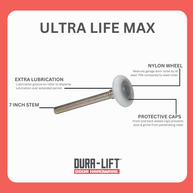 DURA-LIFT Ultra-Life Max 2 in. Nylon Garage Door Roller w/ Sealed 6200ZZ Bearing & 7-in. Stem (10-Pack)-DLMR6200ZZ7