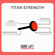 Titan Premium 2 in. Sealed 6200ZZ Nylon Garage Door Roller with 4 in. Corrosion Resistant Stem (12-Pack)