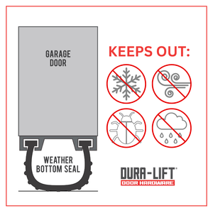 DURA-LIFT Nail-In Rubber Garage Door Bottom Seal for Wood Doors