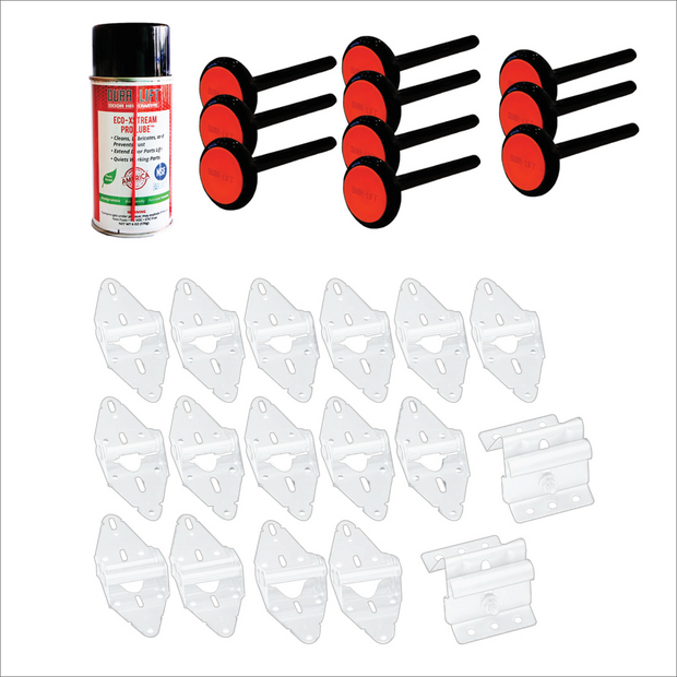 DURA-LIFT Premium Garage Door Lube/Roller/Hinge/Bracket Repair Kit (for 16' x 7' Doors)-DLKTU167W