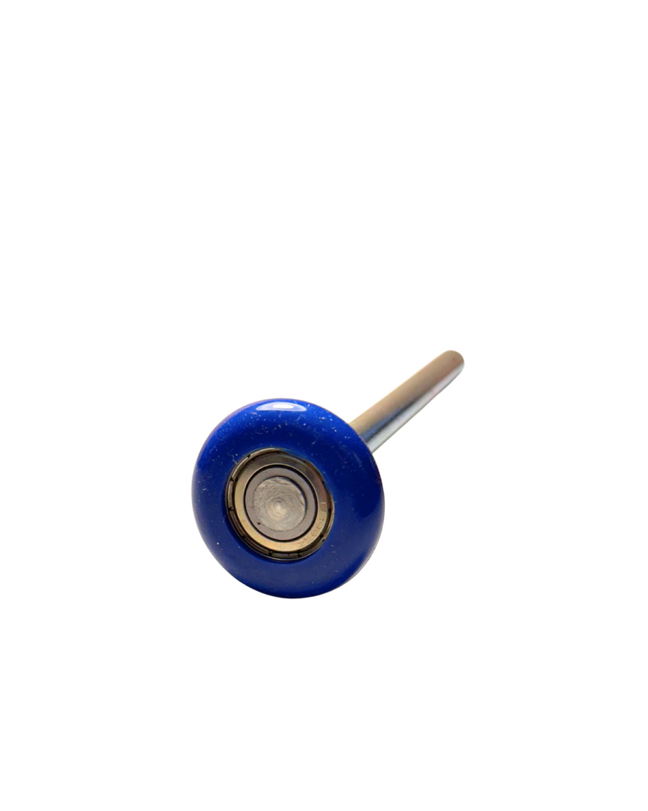 DURA-LIFT 2" Nylon Garage Door Rollers with 7" Stem and COLORED Wheel (Blue or Red) – Unsealed 8 Ball Bearing 6200ZZ (Box of 10)