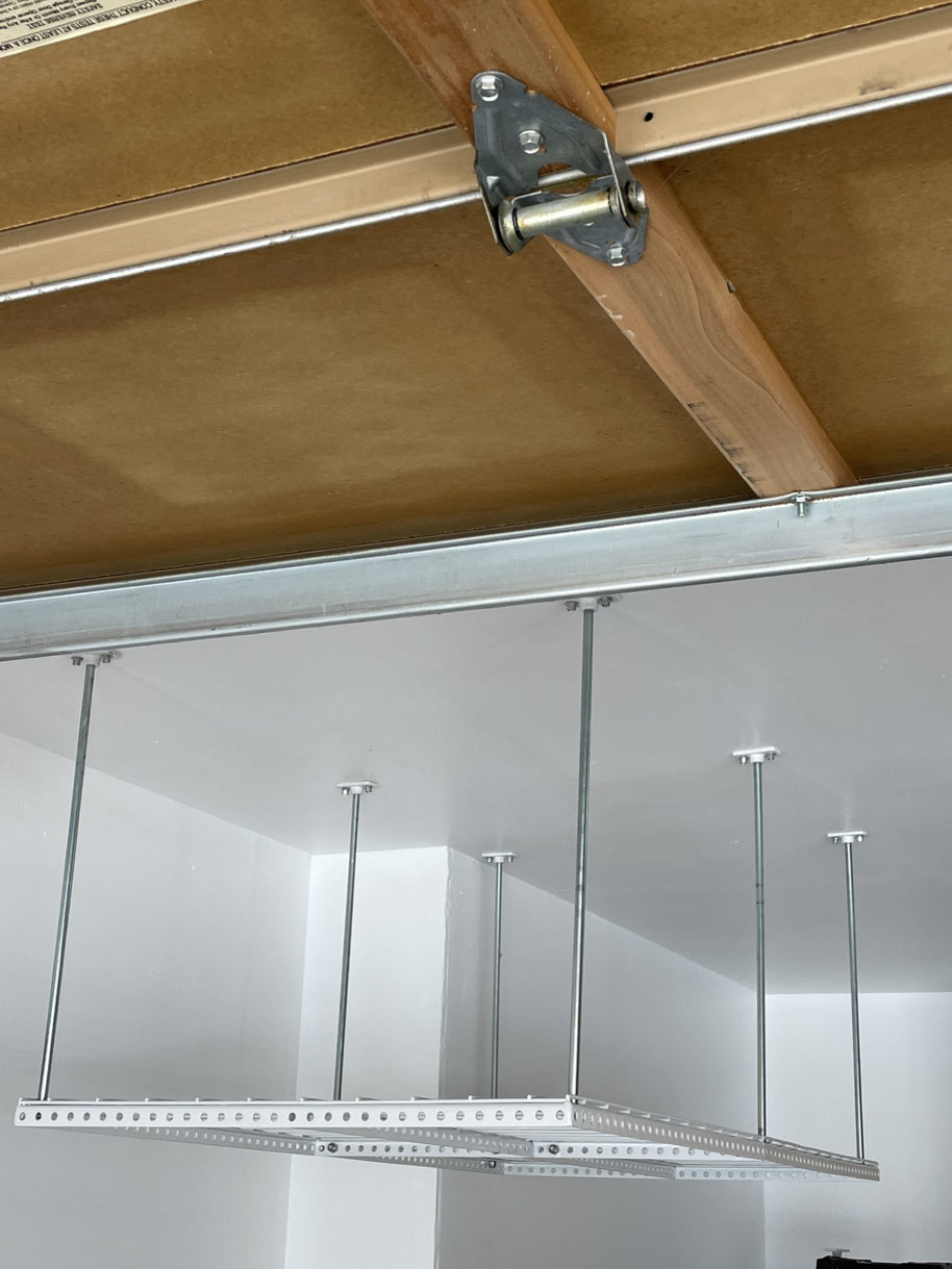 Dura-Lift Elevate Adjustable Height Overhead Garage Door Ceiling Double Storage Platform (31 in W x 62 in D)-PDOUBLE