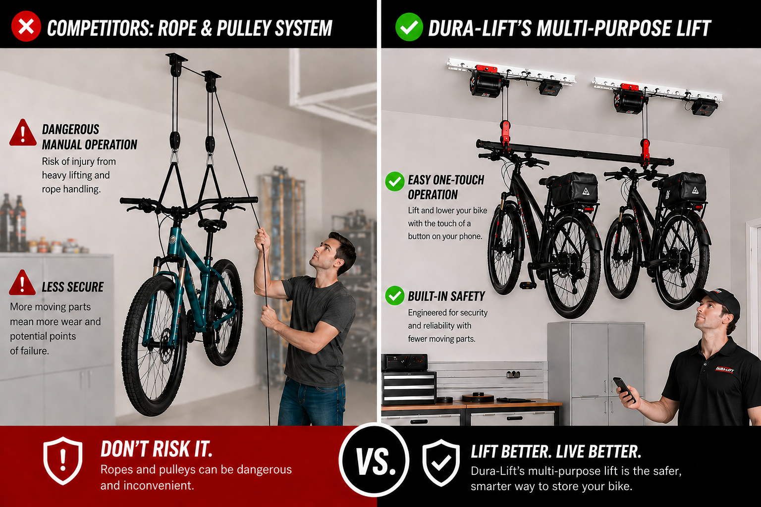 Dura-Lift Elevate Multi-Purpose Lifter | Dual-Motor Electric Ceiling Lift | App-Controlled | 200 lb Capacity
