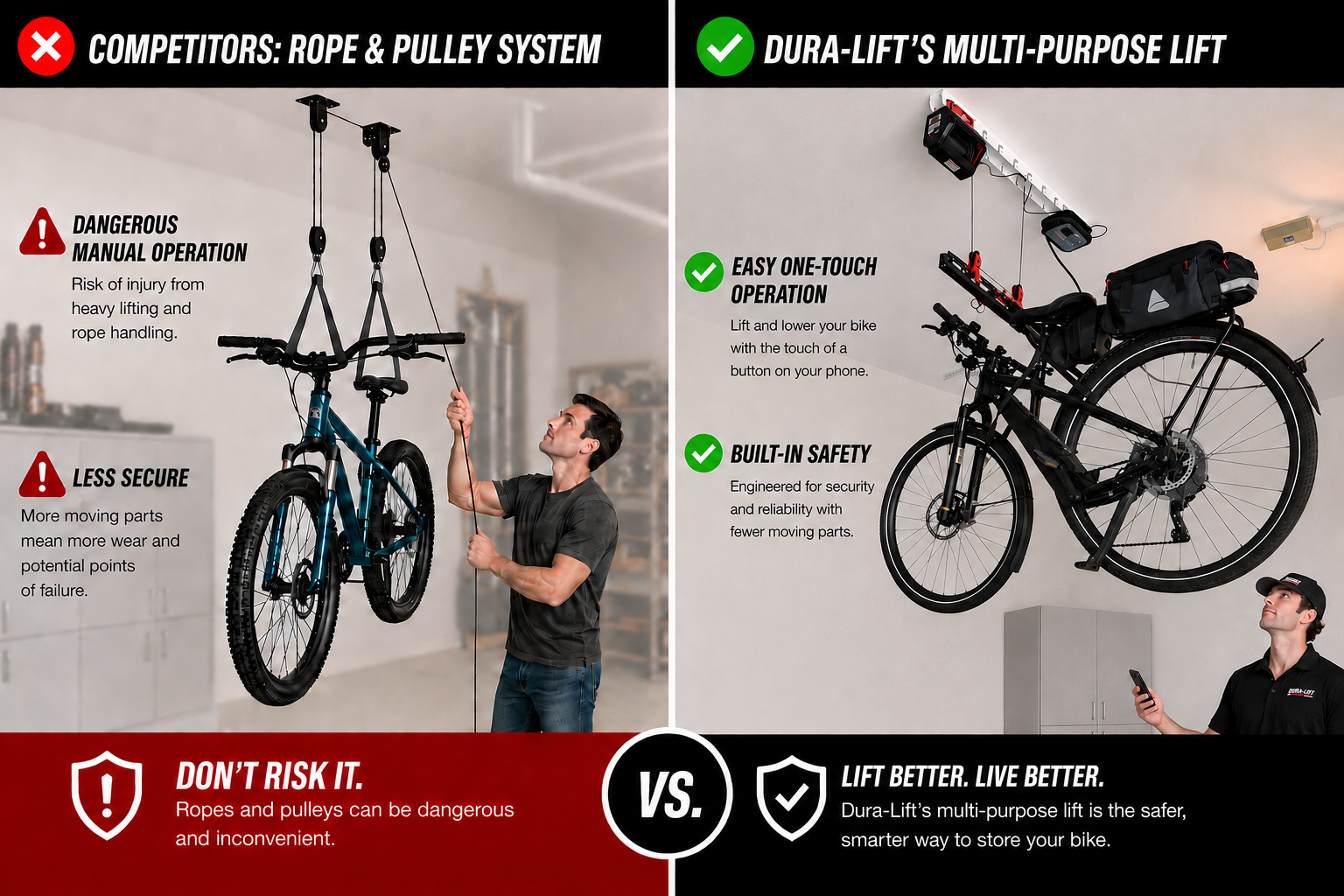 Dura-Lift Multi-Purpose Lifter | Single-Motor Electric Ceiling Lift | App-Controlled | 100 lb Capacity