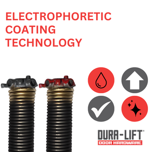 DURA-LIFT Black E-Coat Spring .207 x 2 x 23 (Both - Yellow, Left & Right Wound)-DLTY223EB