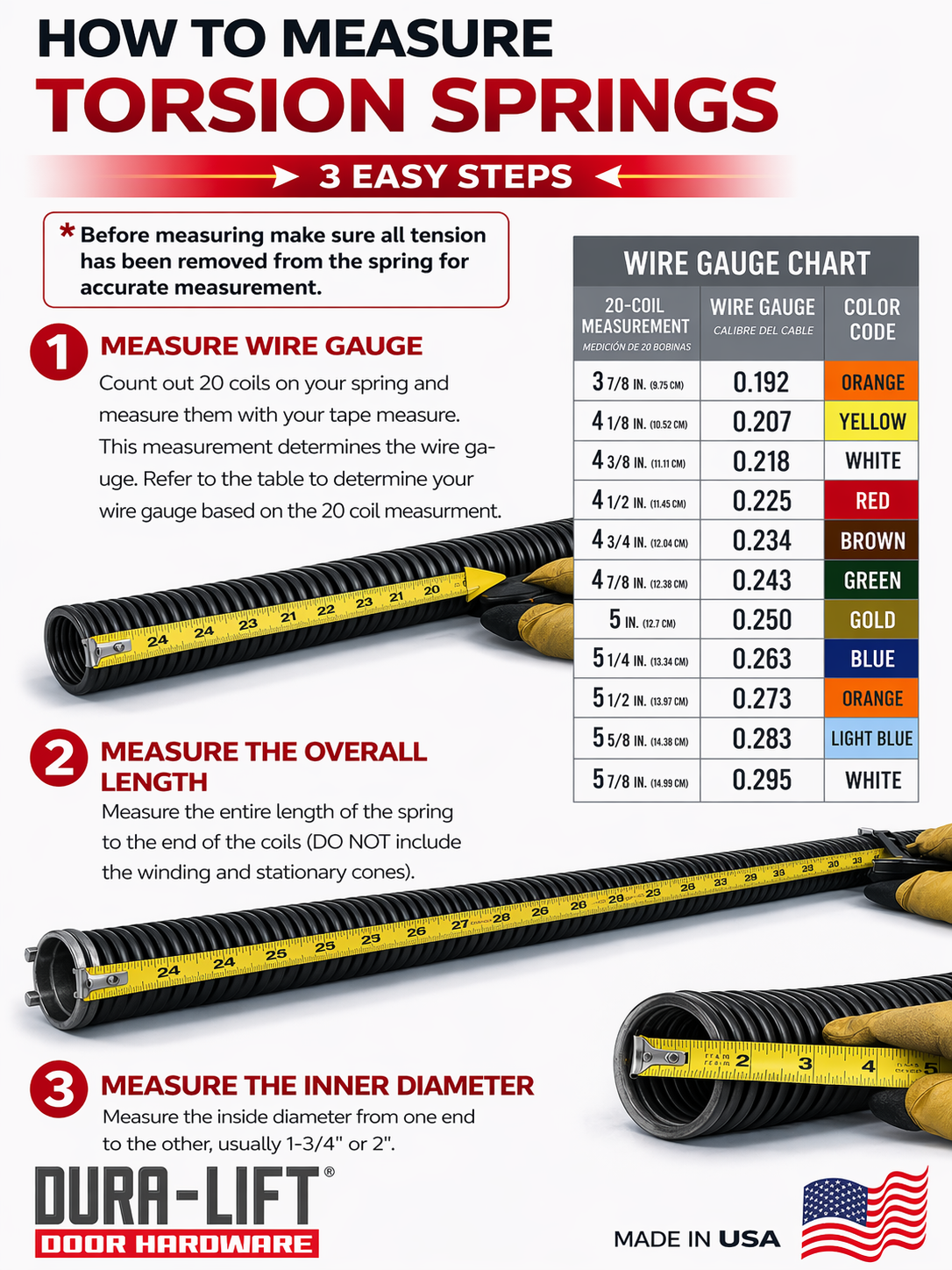 Garage Door Torsion Spring (.262 x 1.75