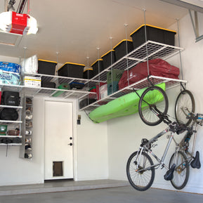 Dura-Lift Elevate Adjustable Height Overhead Garage Door Ceiling Single Storage Platform 24 inch Drop Down-PSingle24