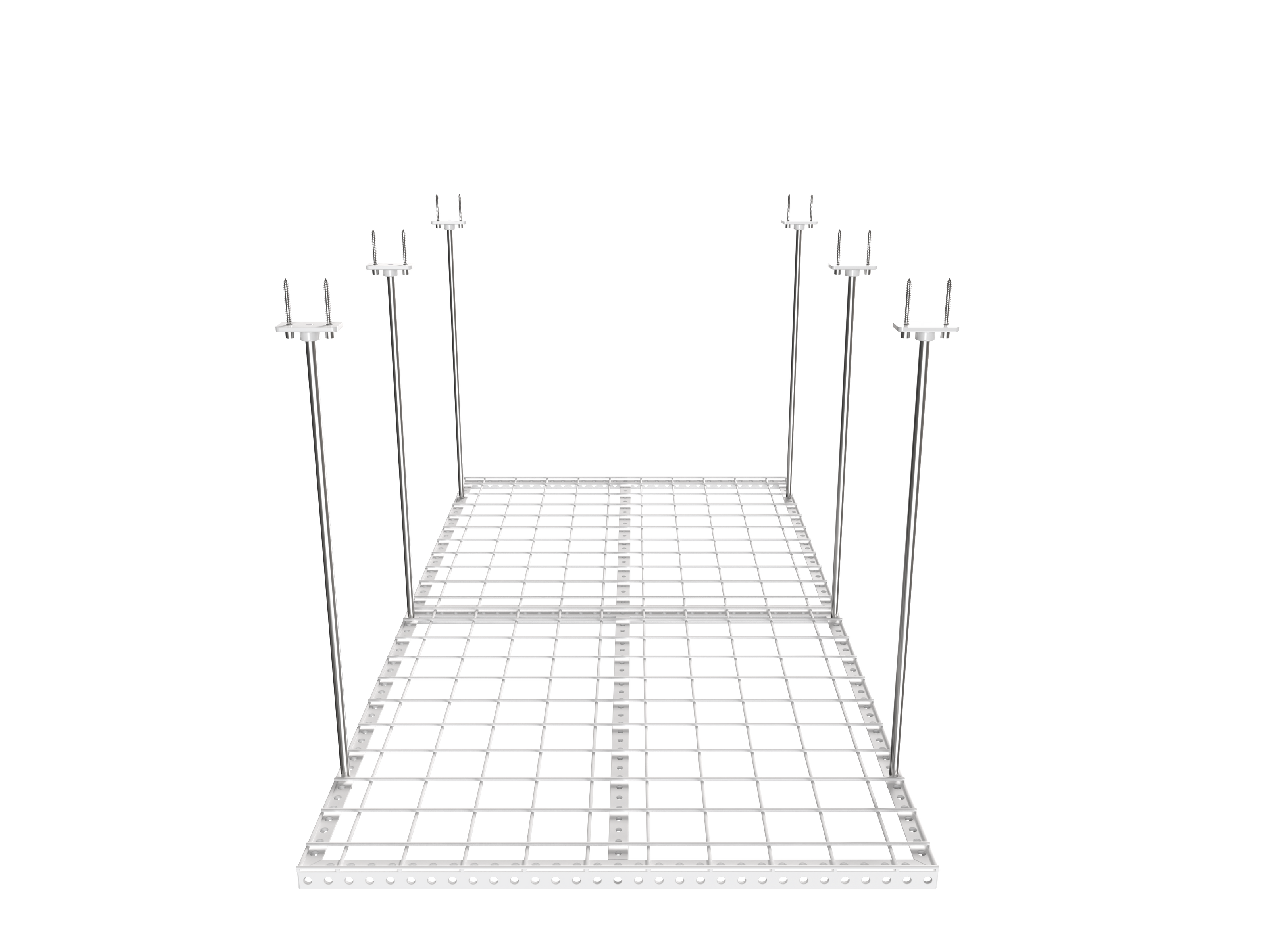 Dura-Lift Elevate Adjustable Height Overhead Garage Door Ceiling Double Storage Platform (31 in W x 62 in D)-PDOUBLE