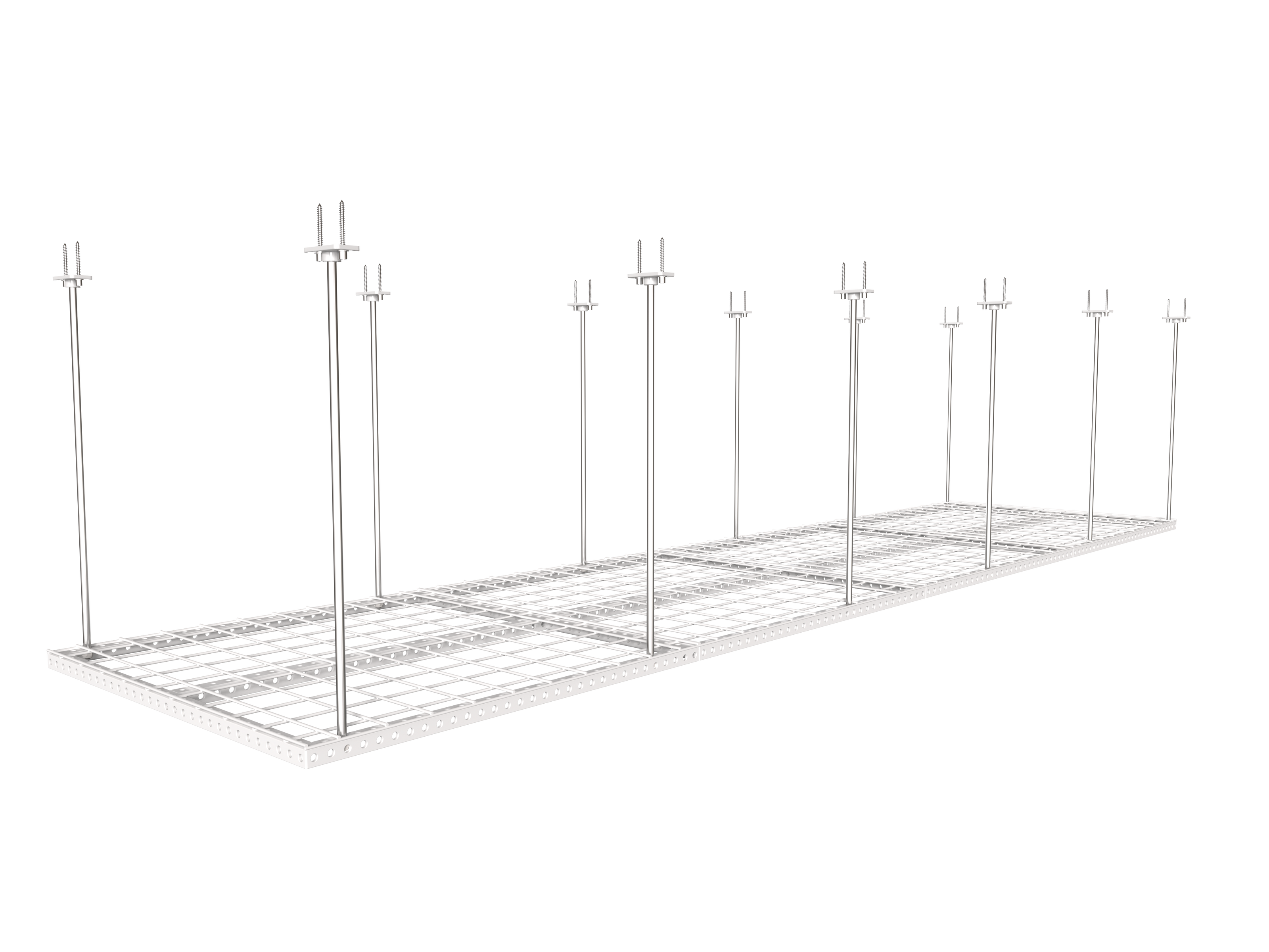 Dura-Lift Elevate Adjustable Height Overhead Garage Door Ceiling Quad In Line Storage Platform  (31 in. W x 124in D)-PQUAD