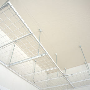 Dura-Lift Elevate Adjustable Height Overhead Garage Door Ceiling Quad L Storage Platform (31 in. W x 124 in D) -PQUADL