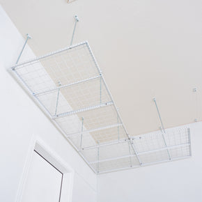 Dura-Lift Elevate Adjustable Height Overhead Garage Door Ceiling Quad L Storage Platform (31 in. W x 124 in D) -PQUADL