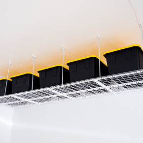 Dura-Lift Elevate Adjustable Height Overhead Garage Door Ceiling Quad In Line Storage Platform  (31 in. W x 124in D)-PQUAD