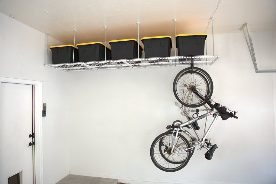 Dura-Lift Elevate Adjustable Height Overhead Garage Door Ceiling Quad In Line Storage Platform  (31 in. W x 124in D)-PQUAD