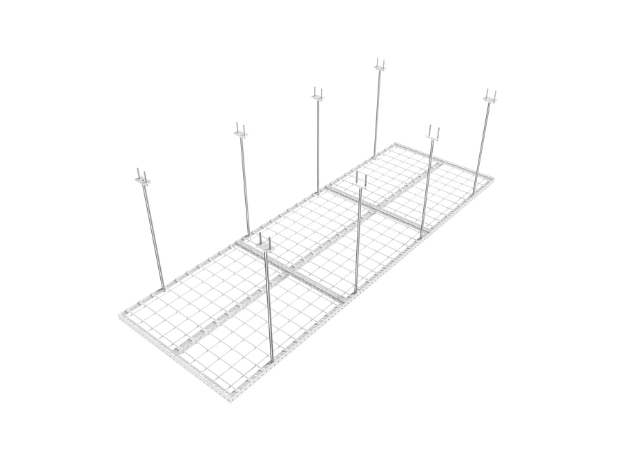 Dura-Lift Elevate Adjustable Height Overhead Garage Door Ceiling Triple In Line Storage Platform  (31 in. W x 93 in D)-PTRIPLE