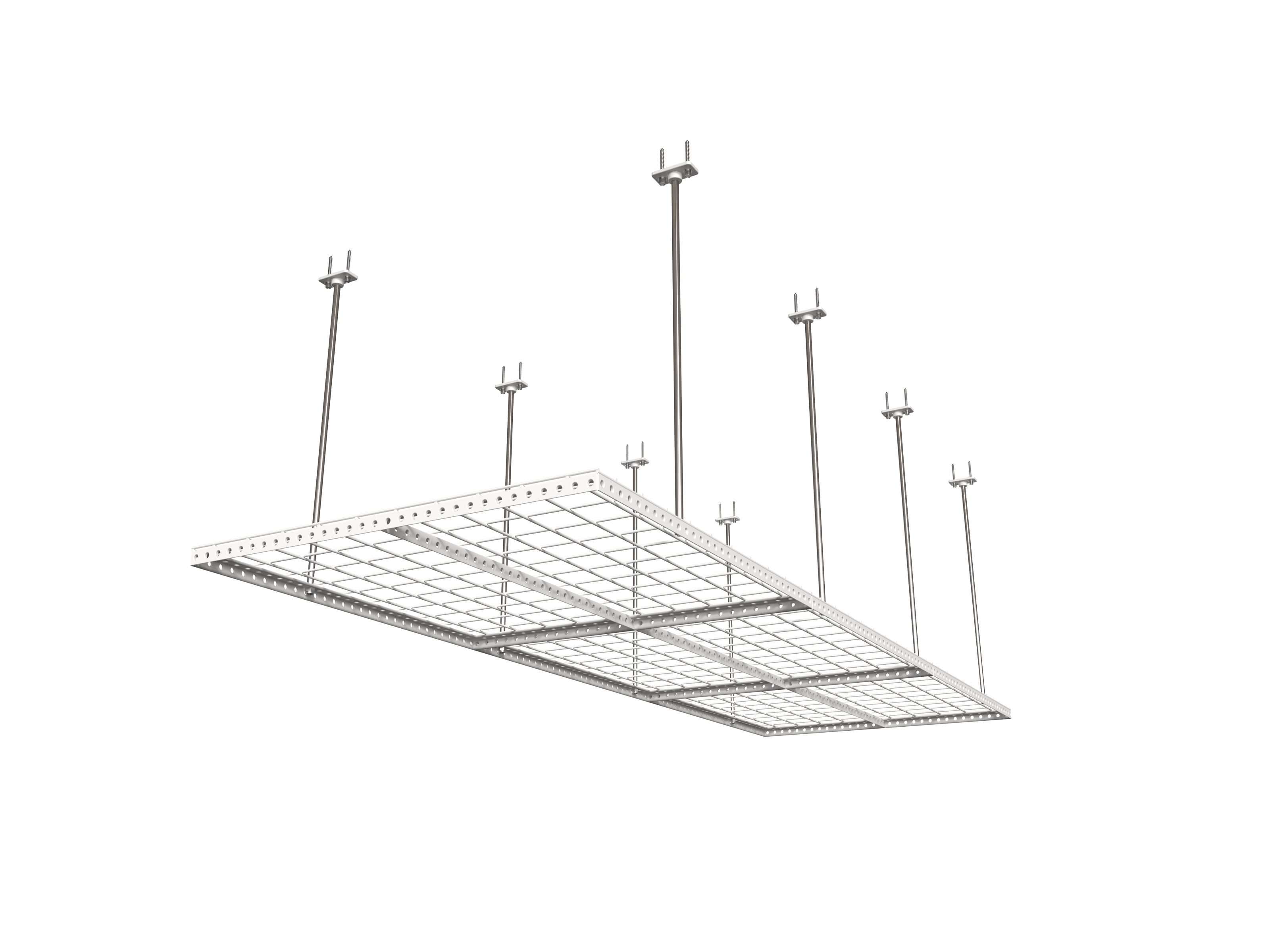 Dura-Lift Elevate Adjustable Height Overhead Garage Door Ceiling Triple In Line Storage Platform  (31 in. W x 93 in D)-PTRIPLE