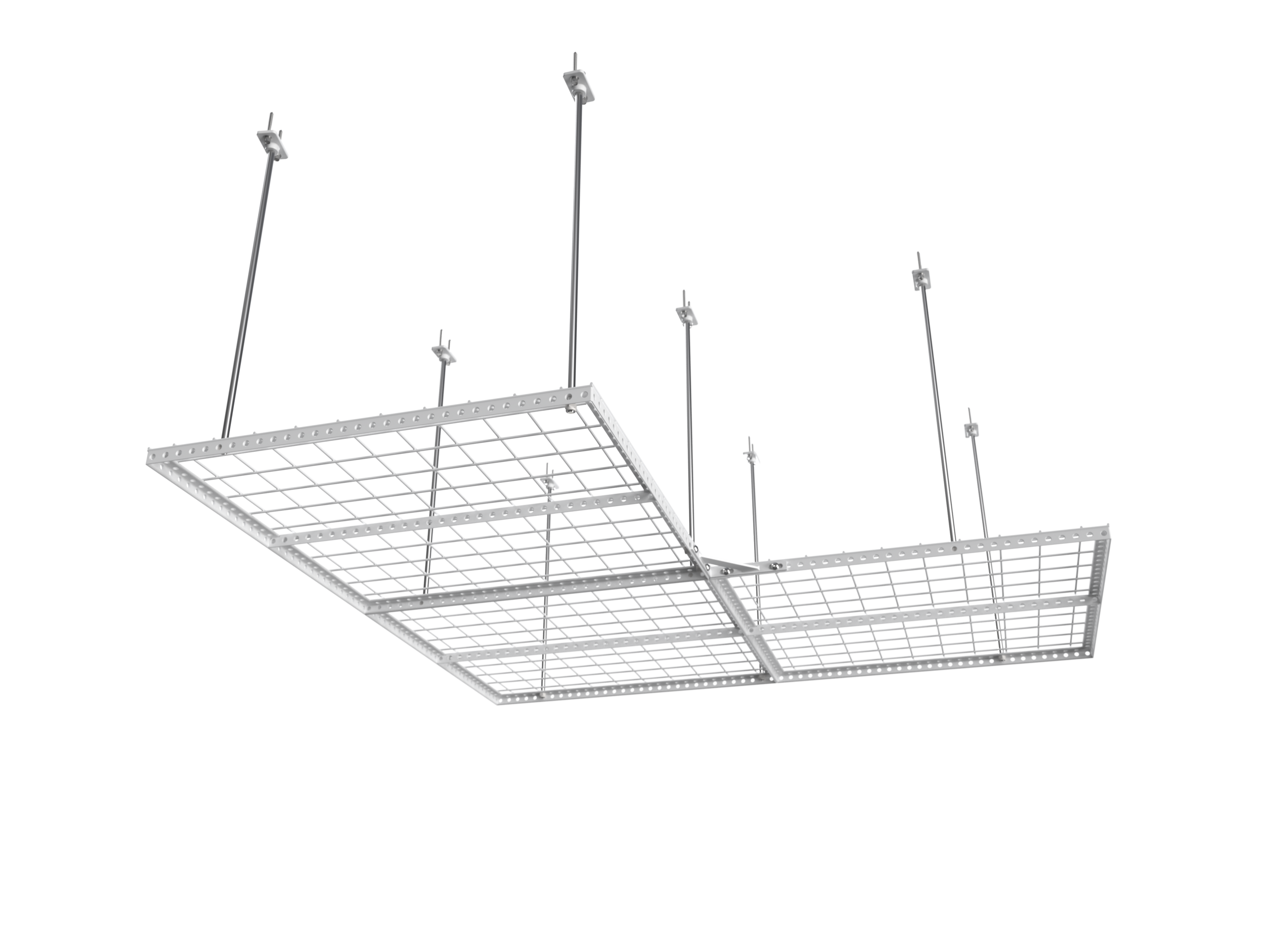 Dura-Lift Elevate Adjustable Height Overhead Garage Door Ceiling Triple L Shaped Storage Platform (31 in. W x 93 in D)-PTRIPLEL