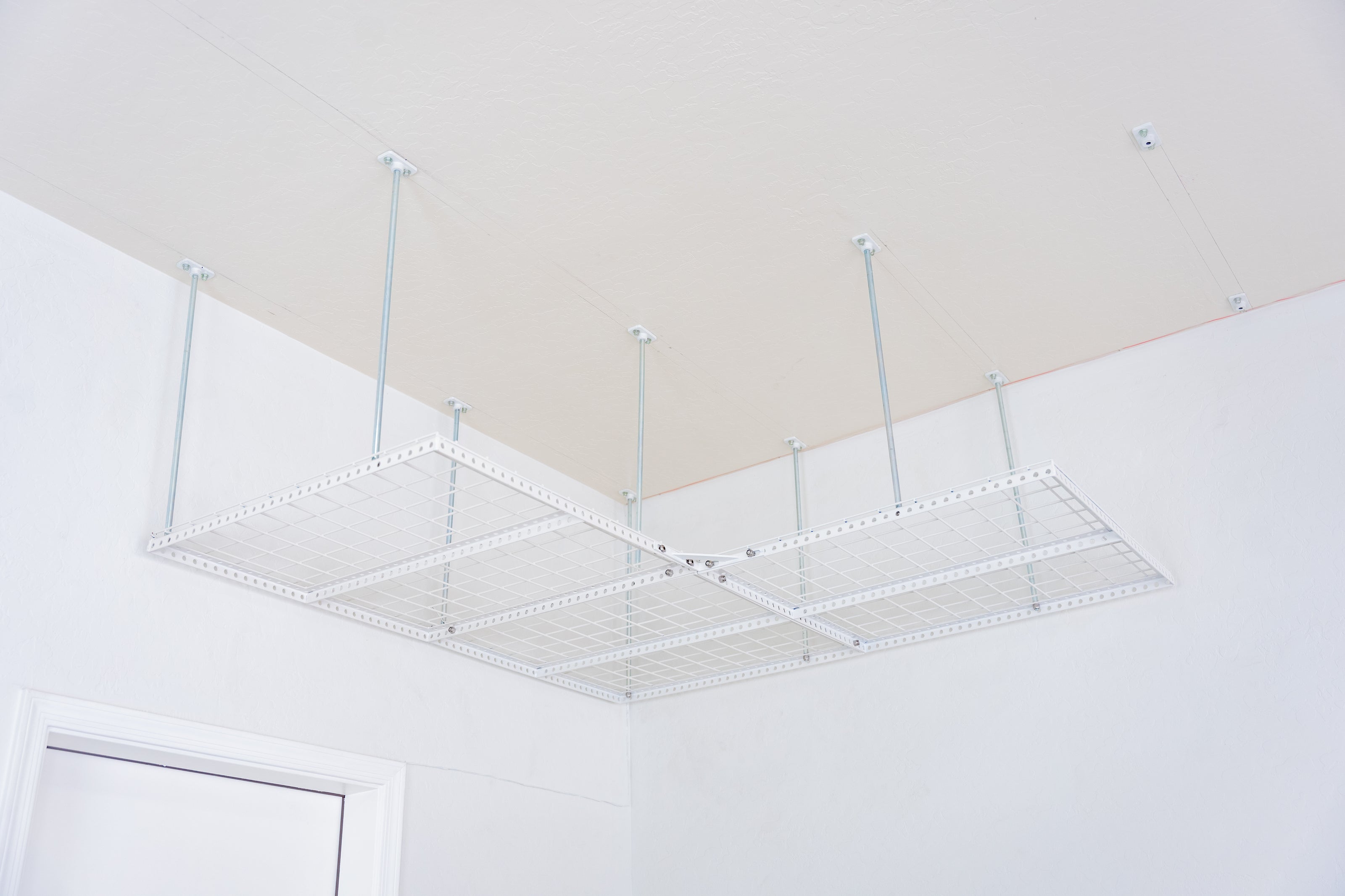 Dura-Lift Elevate Adjustable Height Overhead Garage Door Ceiling Triple L Shaped Storage Platform (31 in. W x 93 in D)-PTRIPLEL