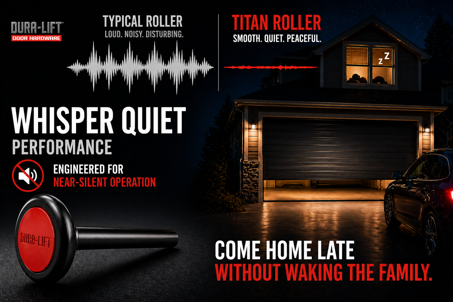 Titan Premium 2 in. Sealed 6200ZZ Nylon Garage Door Roller with 4 in. Corrosion Resistant Stem (12-Pack)