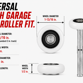 Dura-Lift TrueSeal Garage Door White Roller, 200K-Cycle Sealed Bearing, 10-Pack