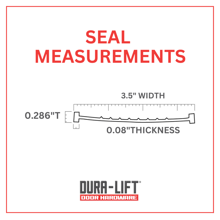 DURA-LIFT Rubber Garage Door Bottom Seal, 5/16" Double-T, 3.5" Wide