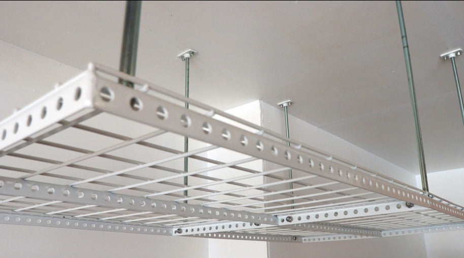 Dura-Lift Elevate Adjustable Height Overhead Garage Door Ceiling Quad In Line Storage Platform  (31 in. W x 124in D)-PQUAD