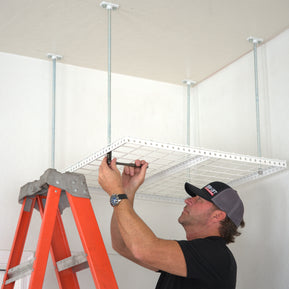 Dura-Lift Elevate Adjustable Height Overhead Garage Door Ceiling Double Storage Platform (31 in W x 62 in D)-PDOUBLE