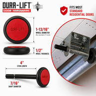 Titan Premium 2 in. Sealed 6200ZZ Nylon Garage Door Roller with 4 in. Corrosion Resistant Stem (12-Pack)