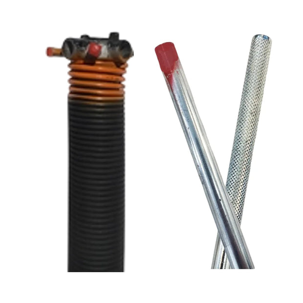 DURA-LIFT .273 Garage Door Torsion Spring (Orange) & 18" Winding Rods