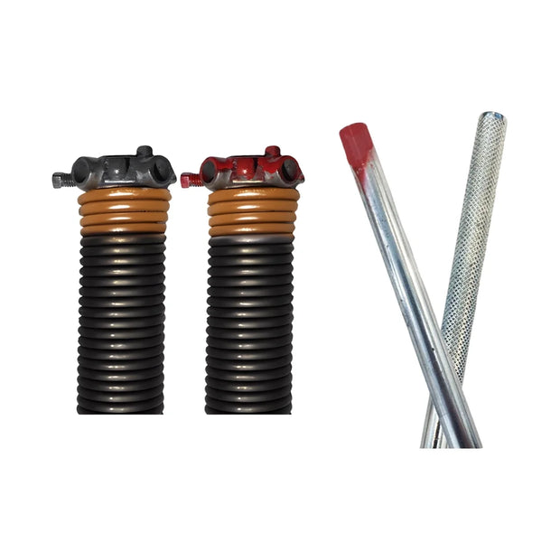 DURA-LIFE E-Coat .234 x 2 x 31 Torsion Spring & 18" Winding Rods