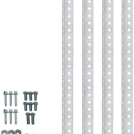 DURA-LIFT 1-1/8 in. x 24 in. Galvanized 14-Gauge Steel Punched Angle Iron Bracket (4-Pack)-DLAPA8