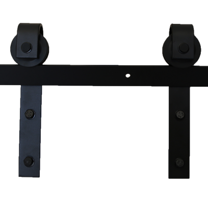 DURA-LIFT Matte Black Durable Single Door EZ-Sliding Steel Track Barn Door Hardware Kit-DLDB1