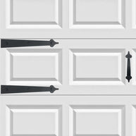 DURA-LIFT Ultra-Life Magnetic Decorative Carriage-Style Garage Door Hardware (4 Hinges, 2 Handles)