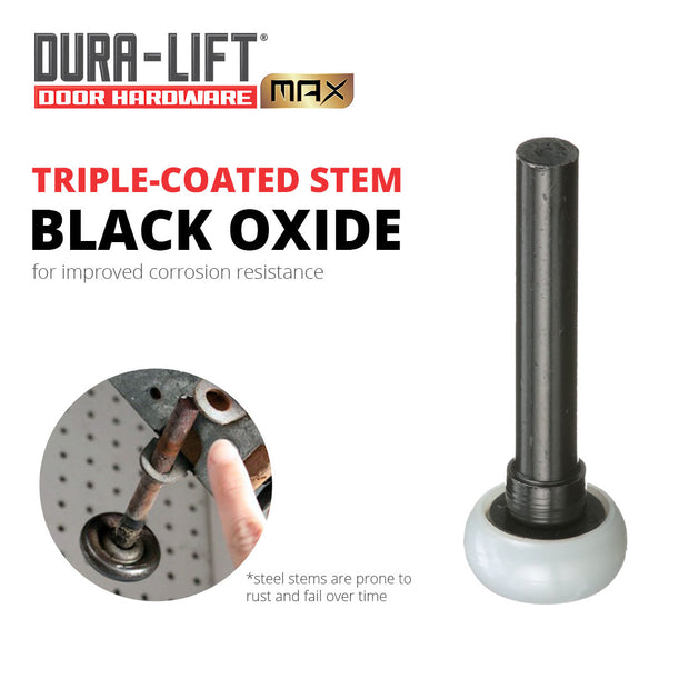 DURA-LIFT Sealed Box Truck Rollers 1" Nylon 608ZZ Bearing 2" Triple-Coated Stem (50-Pack)-DLBR1B50