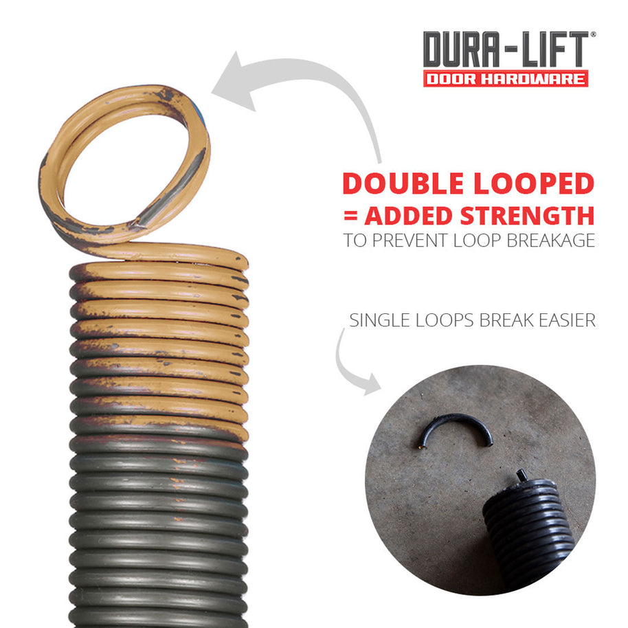 DURA-LIFT 100 lb Heavy-Duty Doubled-Looped Garage Door Extension Spring (2-Pack)-DLET100