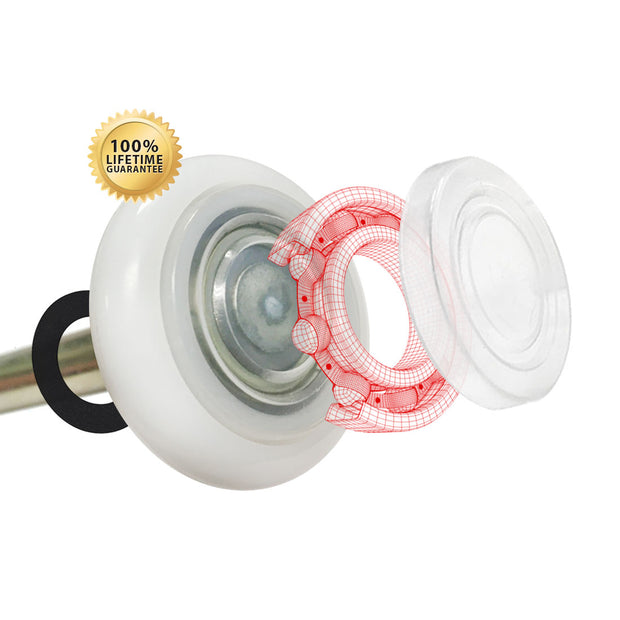 DURA-LIFT Ultra-Life Max 2 in. Nylon Garage Door Roller w/ Sealed 6200ZZ Bearing & 4-in. Stem