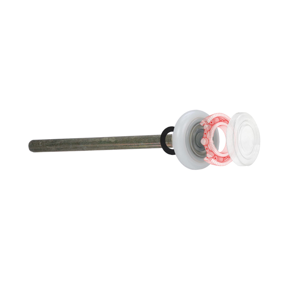 DURA-LIFT Ultra-Life Max 2 in. Nylon Garage Door Roller w/ Sealed 6200ZZ Bearing & 7-in. Stem (10-Pack)-DLMR6200ZZ7