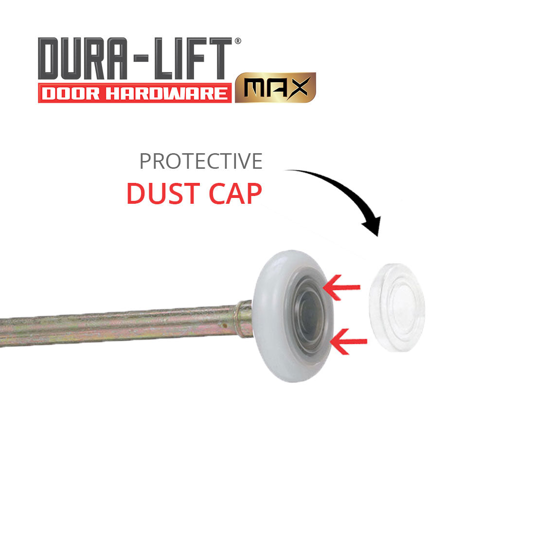 DURA-LIFT Ultra-Life Max 2 in. Nylon Garage Door Roller w/ Sealed 6200ZZ Bearing & 7-in. Stem (10-Pack)-DLMR6200ZZ7