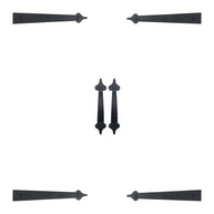 DURA-LIFT Ultra-Life Magnetic Decorative Carriage-Style Garage Door Hardware (4 Hinges, 2 Handles)