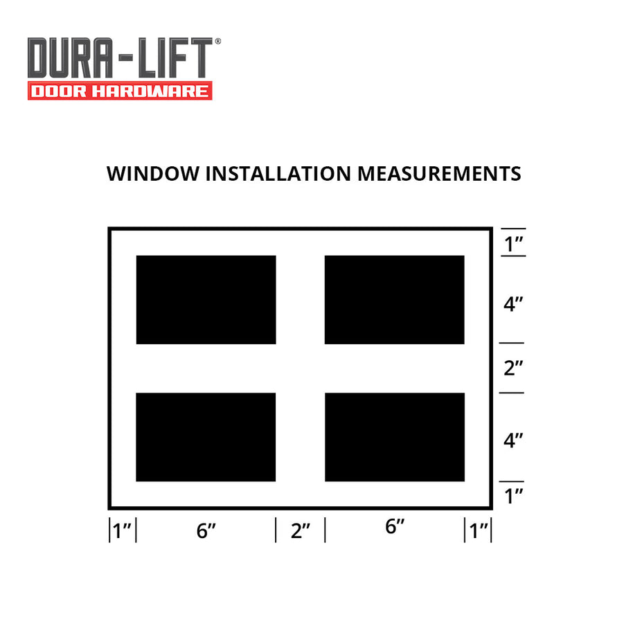DURA-LIFT Decorative Magnetic Faux Garage Door Windows (32-pack)-DLADMWS