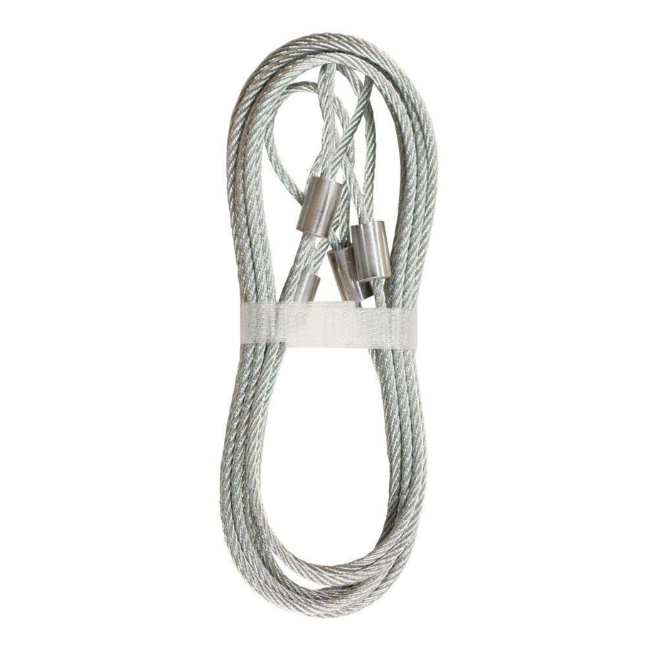 DURA-LIFT 10 ft. Galvanized Steel 7x19 Garage Door Extension Spring Safety Cable (2-Pack)-DLASC10