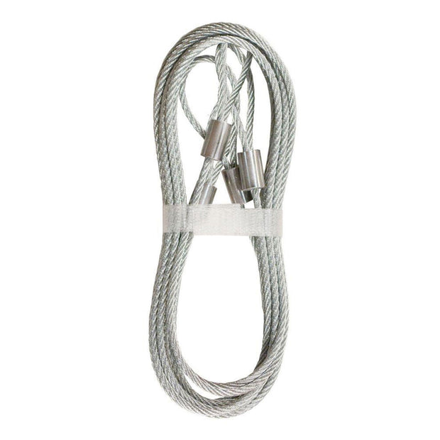 DURA-LIFT 10 ft. Galvanized Steel 7x19 Garage Door Extension Spring Safety Cable (2-Pack)-DLASC10