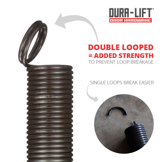DURA-LIFT 160 lb Heavy-Duty Doubled-Looped Garage Door Extension Spring (2-Pack)-DLEBR160